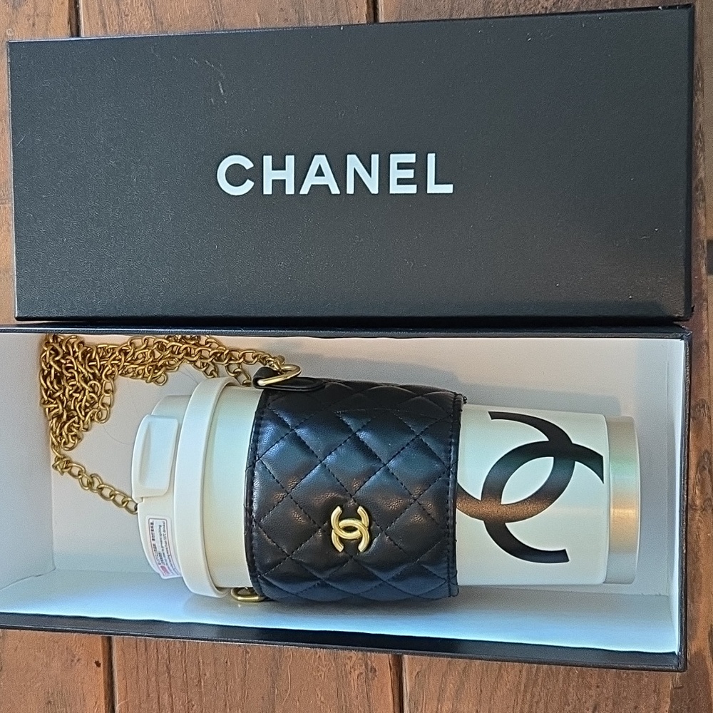 Chanel Coffee Cup Crossbody with Gold Chain